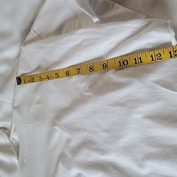 Day Break Women's White Crop Top with Back Tie, Size: L - Picture 6 of 7